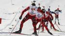 SP biatlonu,. Hochfilzen, stíhačka M: Emil Hegle Svendsen (7), Ole Einar Björndalen (3)