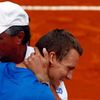 Čeští tenisté Tomáš Berdych a Radek Štěpánek ve čtyřhře semifinálového utkání Davis Cupu s Argentinci.