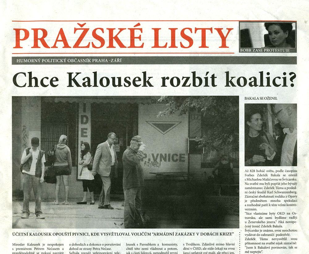 Pražské listy - Chce Kalousek rozbít koalici?
