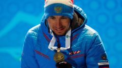 Ruský biatlonista Alexander Loginov na MS 2020