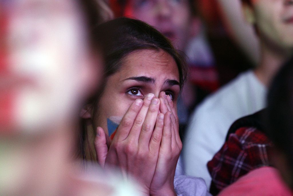 Fanoušci Eura na Staroměstském náměstí
