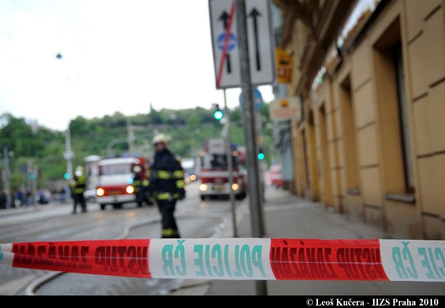 V centru Prahy hořel plyn. Hasiči zavřeli Revoluční