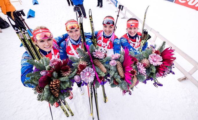 České biatlonistky na SP v Hochfilzenu