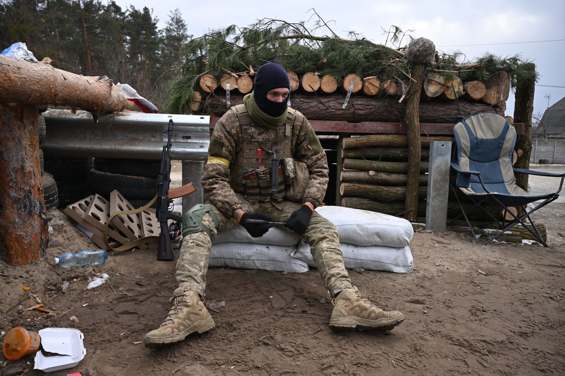 Ukrajina voják Irpiň Kyjev