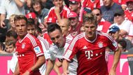 ...na gólmana nevyzrála po přestávce ve velké šanci ani debutující posila z Dortmundu Mario Götze a střídající Thomas Müller.