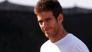 Argentinský tenista Juan Martín Del Potro byl na tréninku před semifinále Davis Cupu s Českou republikou samý úsměv.