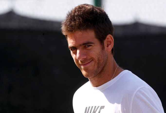 Argentinský tenista Juan Martín Del Potro na tréninku před semifinále Davis Cupu s Českou republikou.