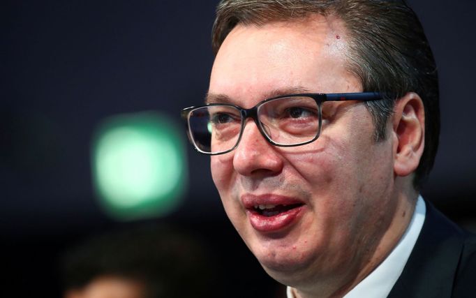 Srbský prezident Aleksandar Vučič na Světovém ekonomické fóru v Davosu