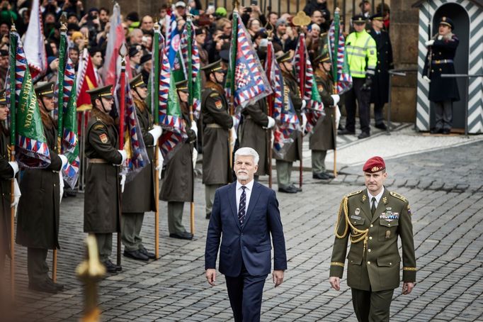 Petr Pavel složil slavnostní slib na společné schůzi obou komor Parlamentu na Pražském hradě a stal se novým českým prezidentem, Praha, 9. 3. 2023