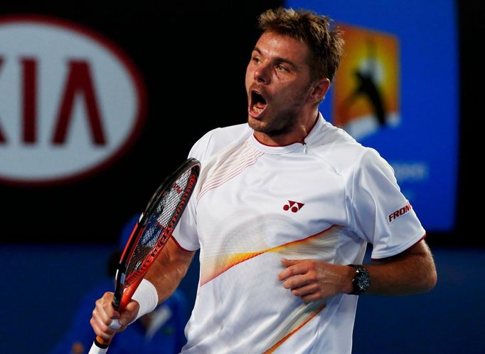 Stanislas Wawrinka v semifinále Australian Open 2014