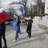 Ruská ambasáda, velvyslanectví, Rusko, protest, demonstrace, Praha