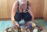 Můj houbařský úlovek. 12,5 kg pravých hřibů. Černá Kateřina, Klášterec nad Ohří
