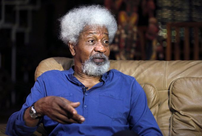 Wole Soyinka doma ve městě Abeokuta na jihozápadě Nigérie, 2014.