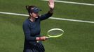 Barbora Krejčíková v utkání 1. kola turnaje v Eastbourne