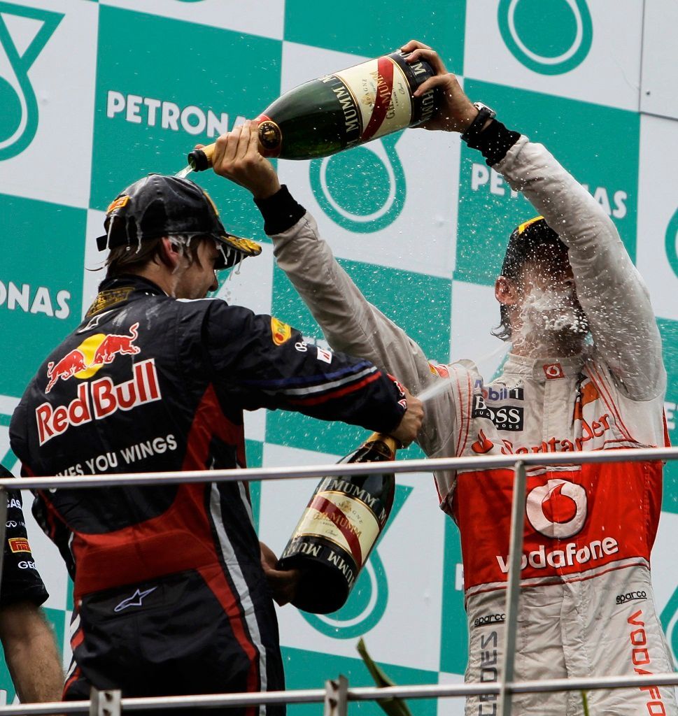 VC Malajsie - Vettel, Button