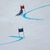 Slovenia's Maze clears a gate as she competes in the first run of the women's alpine skiing giant slalom event during the 2014 Sochi Winter Olympics at the Rosa Khutor Alpine Center