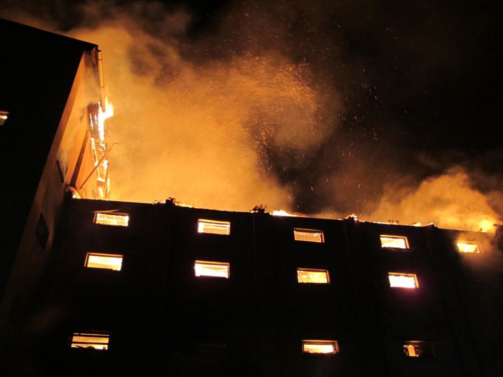 Požár skladu chmele ve Mšeci