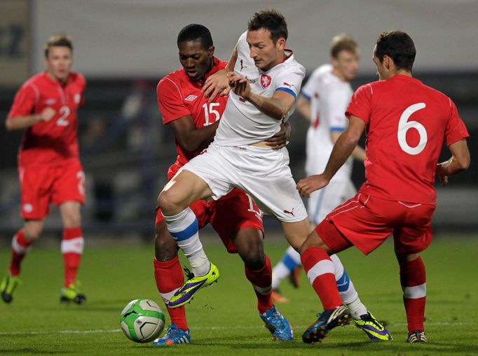 Přátelský fotbalový duel Česko - Kanada (Kozák v akci)