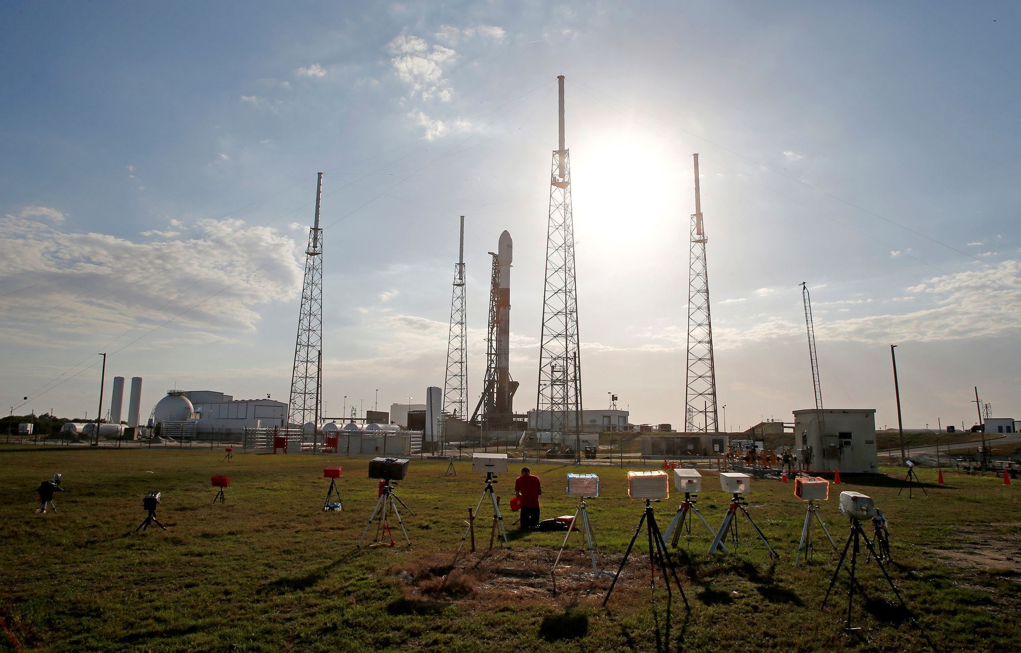 Raketa Falcon 9, která odstartovala s izraelskou robotickou sondou Berešit.