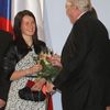 Olympionici na Hradě: Veronika Vítková a Miloš Zeman