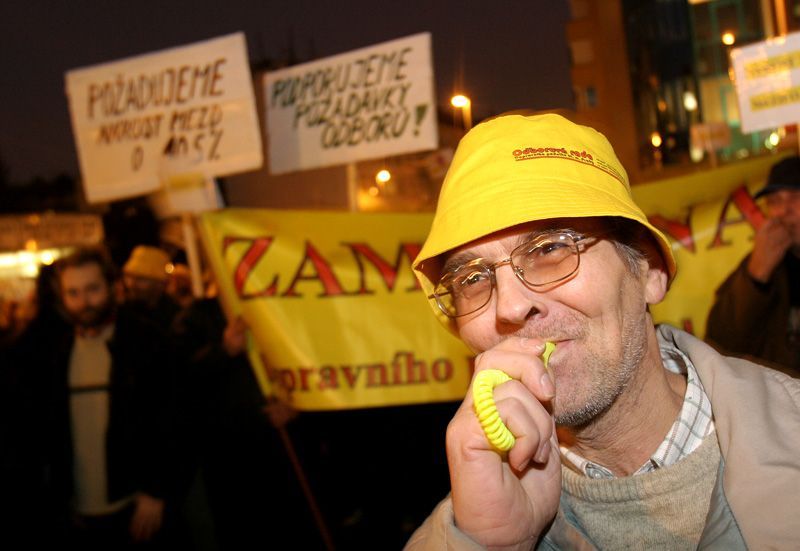 Protest zaměstnanců DPP