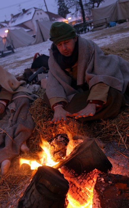 Ráno v Rousínově - vstávání v mrazu