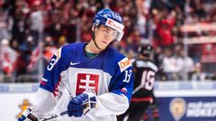 Čtvrtfinále hokejového MS juniorů 2020 v Ostravě, Kanada - Slovensko: Slovenský útočník Adam Paulíny