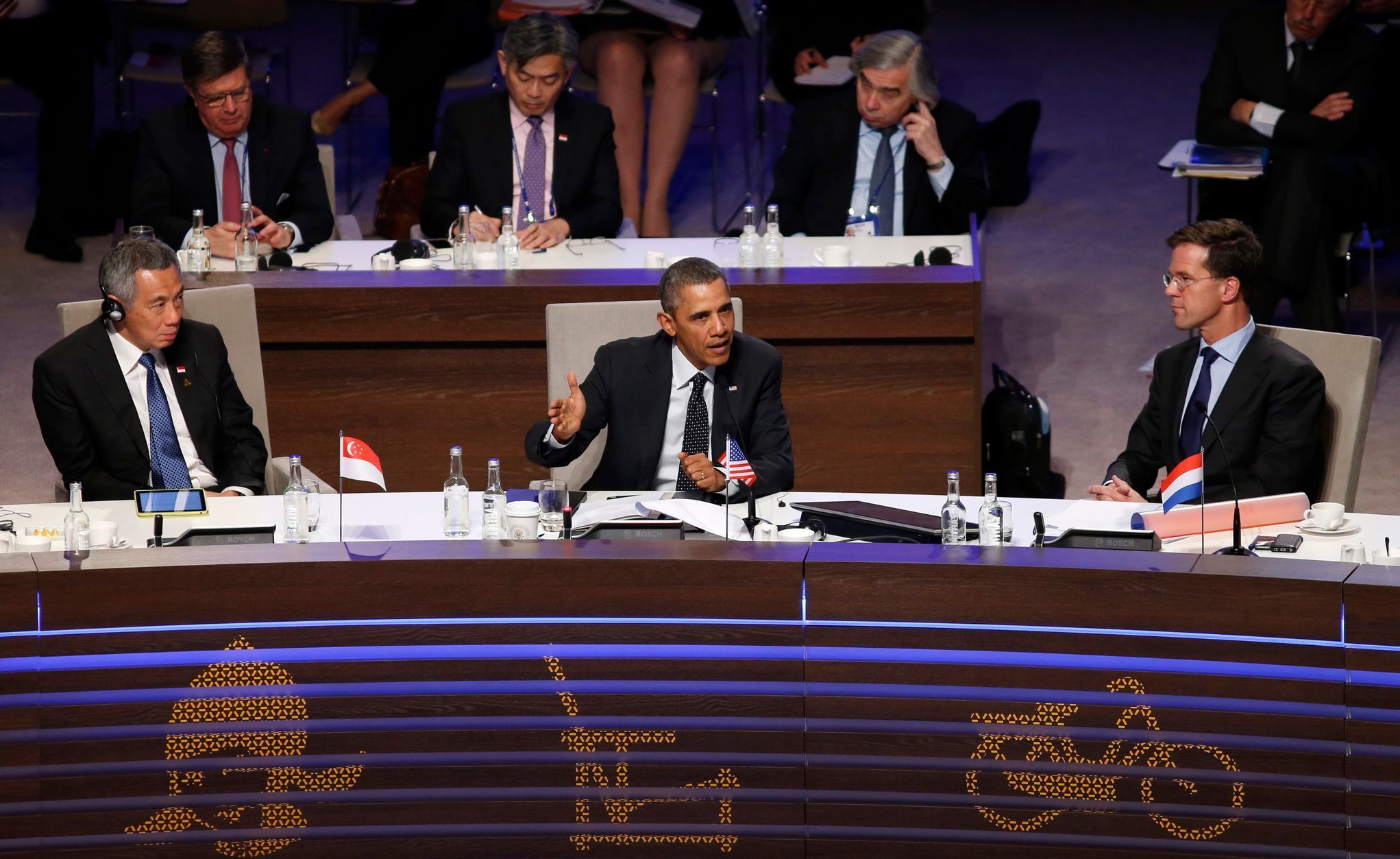 Americký prezident Barack Obama během jednání o jádru.