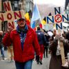 Protesty proti covidu v Bruselu