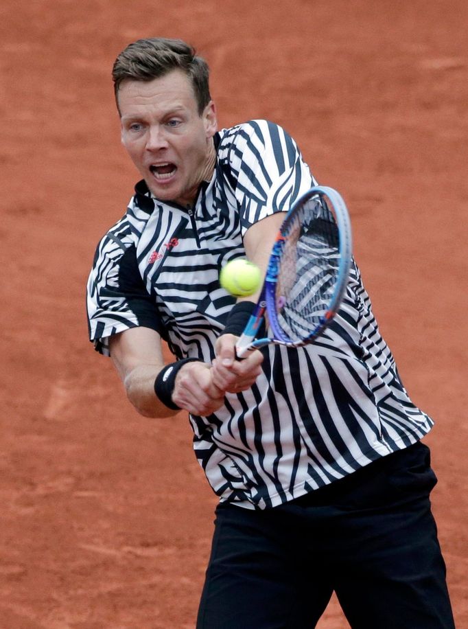 Tomáš Berdych ve čtvrtfinále French Open 2016.