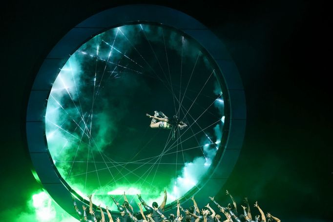 Katy Perry při zářijovém vystoupení na cenách MTV Video Music Awards.