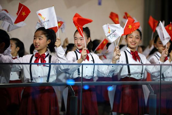 Oslavy v Pekingu k předání olympijského ohně.