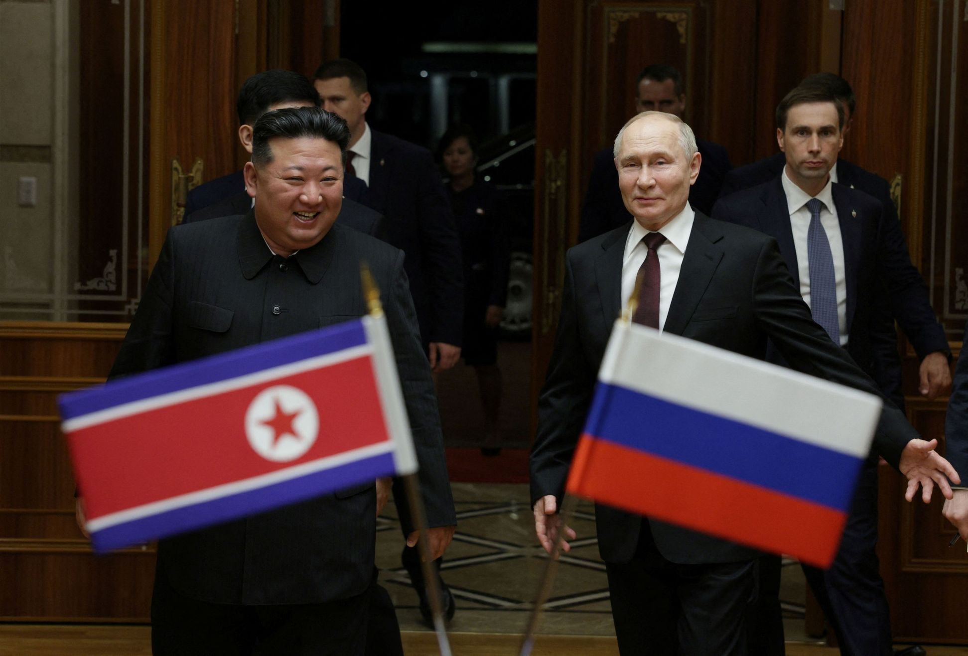 Ruský prezident Vladimir Putin na návštěvě Severní Koreji.