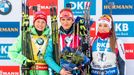 SP Östersund, stíhačka Ž:  Laura Dahlmeierová, Gabriela Koukalová, Dorothea Wiererová