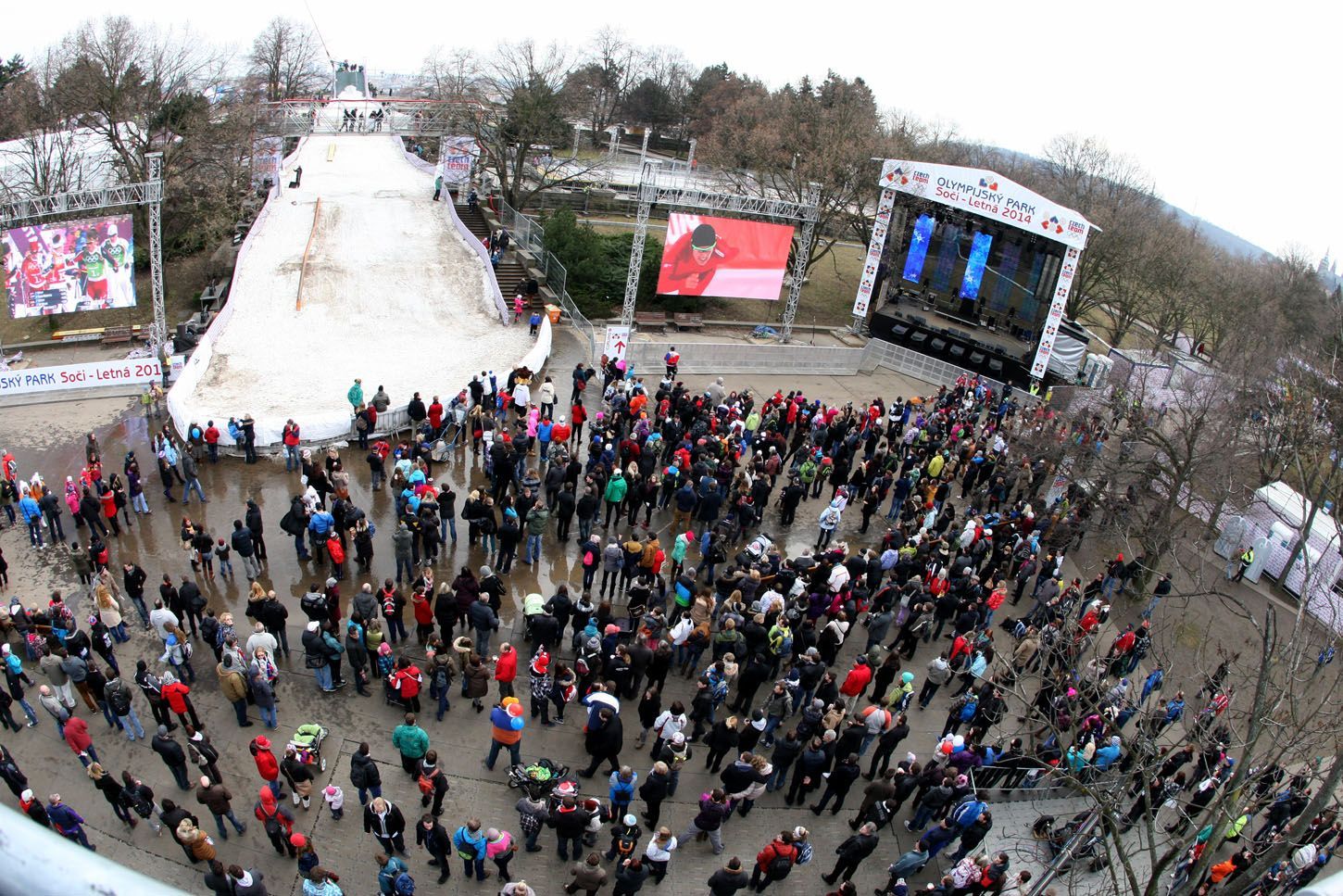 Soči 2014, fandění na Letně (Sáblíková+biatlon)