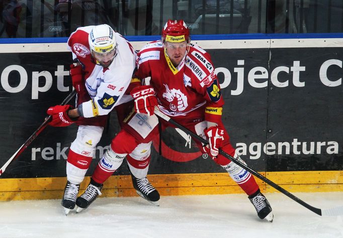 Utkání hokejové extraligy Slavia vs. Třinec