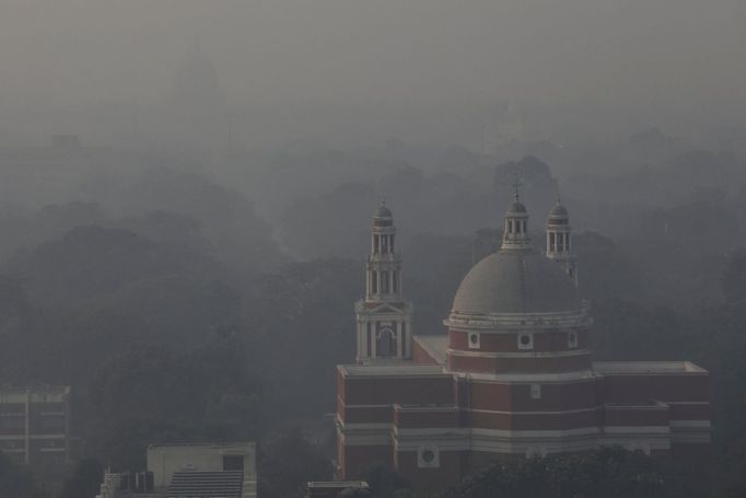 Smog v indickém Dillí.