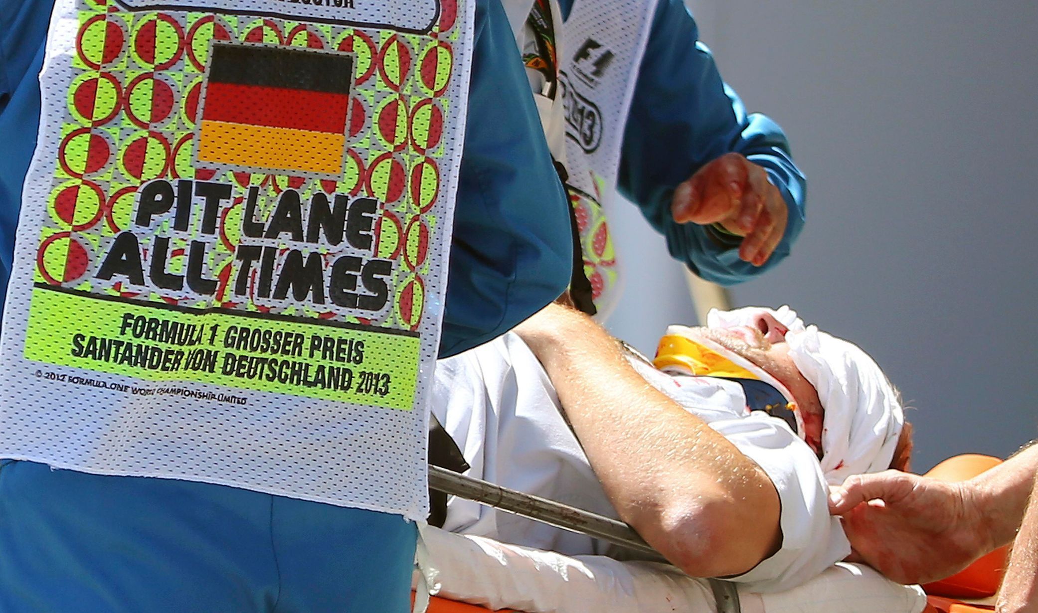 Formule 1, VC Německa 2013: zraněný kameraman Paul Allen
