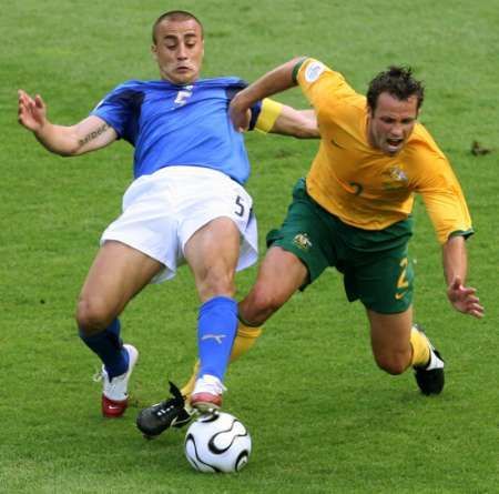 Itálie - Austrálie: Cannavaro a Lucas Neill