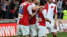 Fotbal, Gambrinus liga, Slavia - Jablonec: slávisté slaví 4. gól