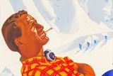 Na zimní dovolenou ve Švýcarsku lákal roku 1930 plakát německého výtvarníka Ericha Hermése.