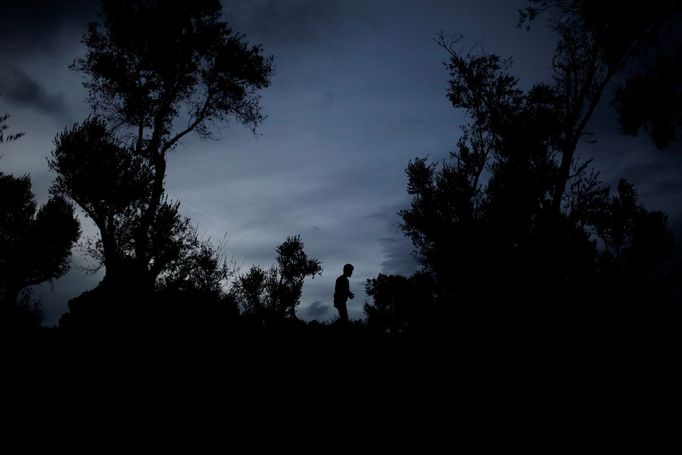 Život migrantů na řeckém ostrově Lesbos.  Rok 2017.