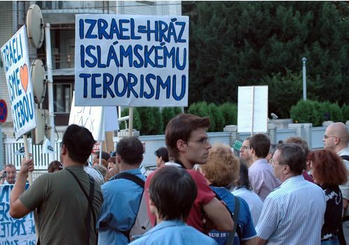 Proizraelská demonstrace v Praze