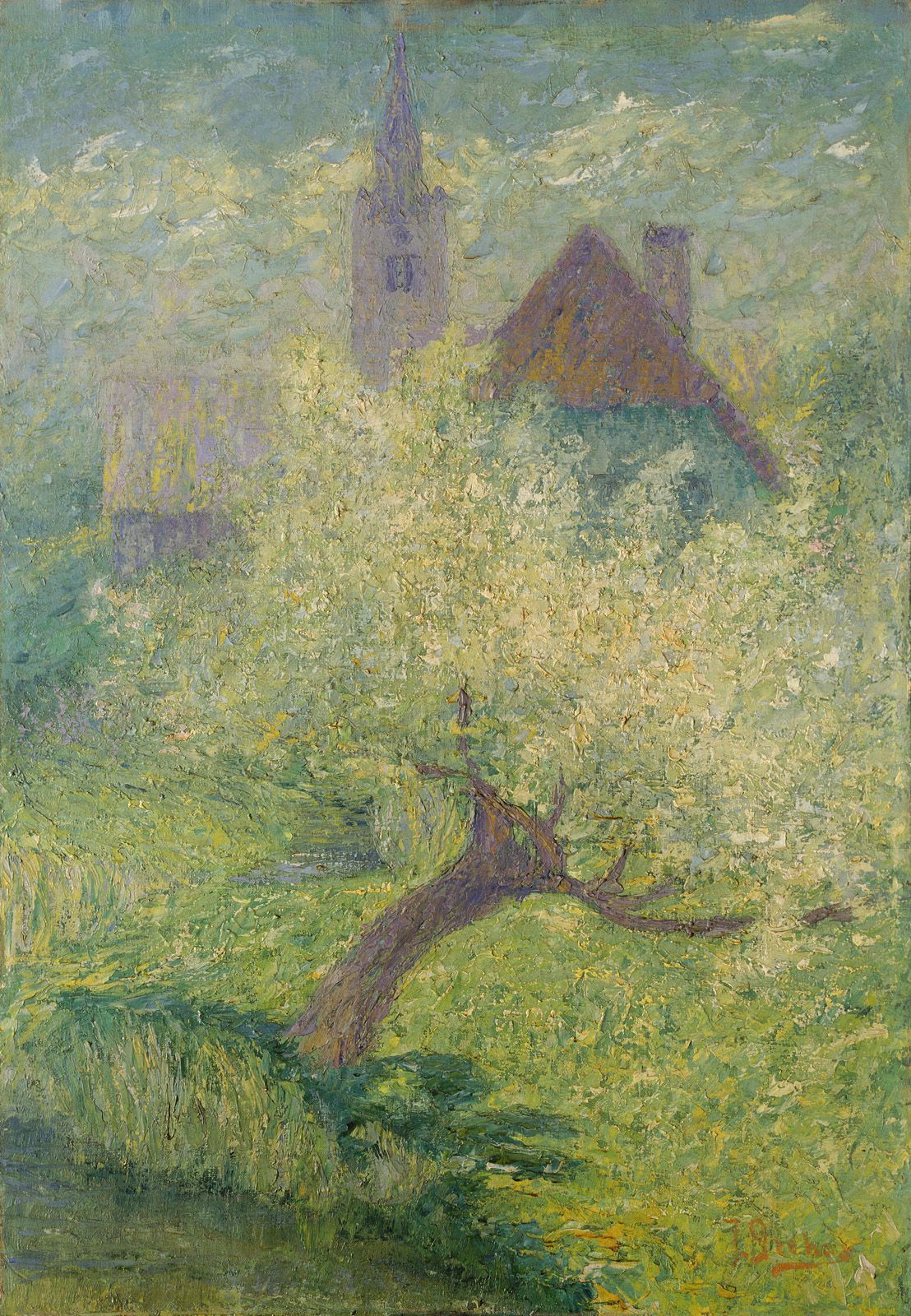 Ivan Grohar: Kvetoucí jabloň, kolem roku 1907