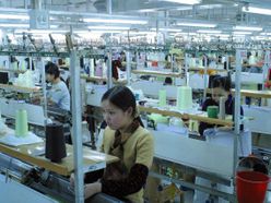 Textilka v Číně
