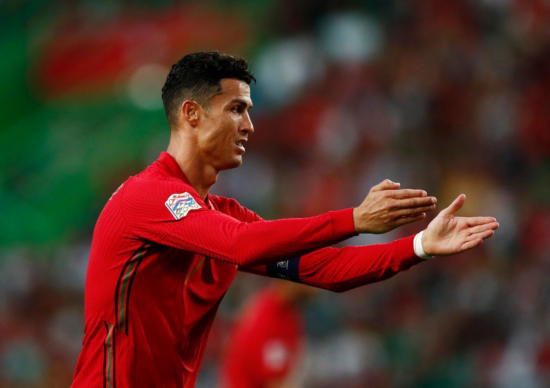 Cristiano Ronaldo v zápase Ligy národů Portugalsko - Česko