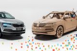 Škoda se v roce 2018 rozhodla oslavit uvedení nového kompaktního SUV Karoq a oslovila britské kreativní studio Lazerian, aby jim navrhlo model auta pro děti.
