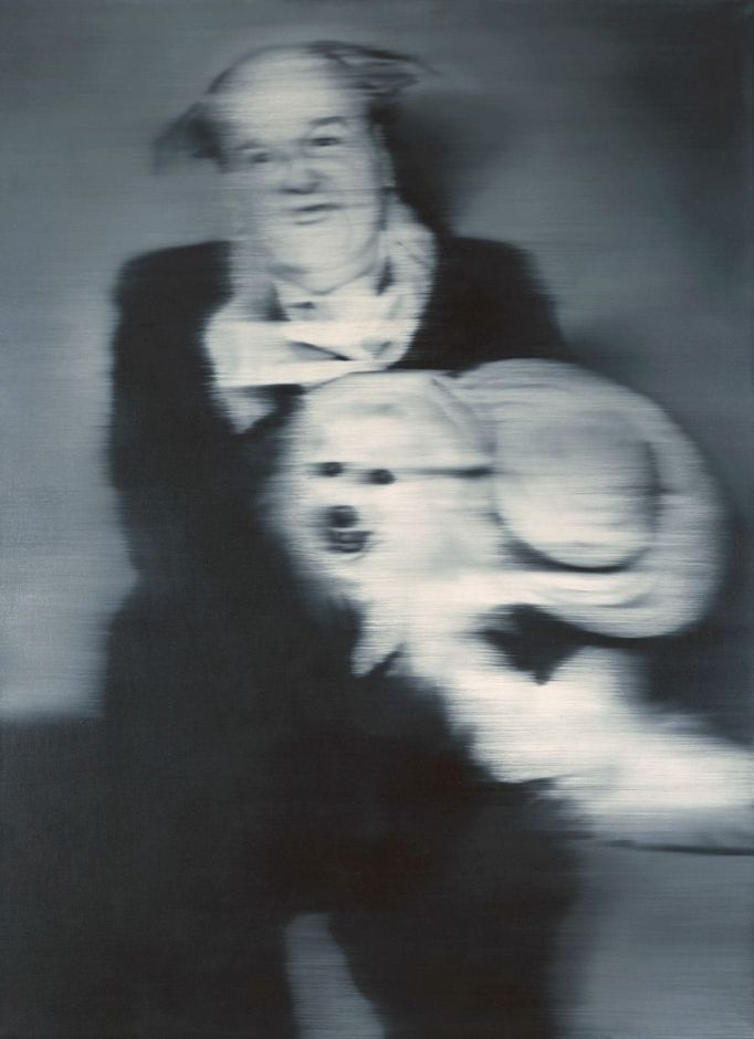 Gerhard Richter: Horst a pes, 1965, olej na plátně, 80 cm x 60 cm.