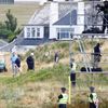 Trump ve svém golfovém resortu v Turnberry