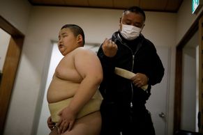 Desetiletý Kyuta hodlá přibrat na 105 kilo. Chce se stát hvězdou sumo